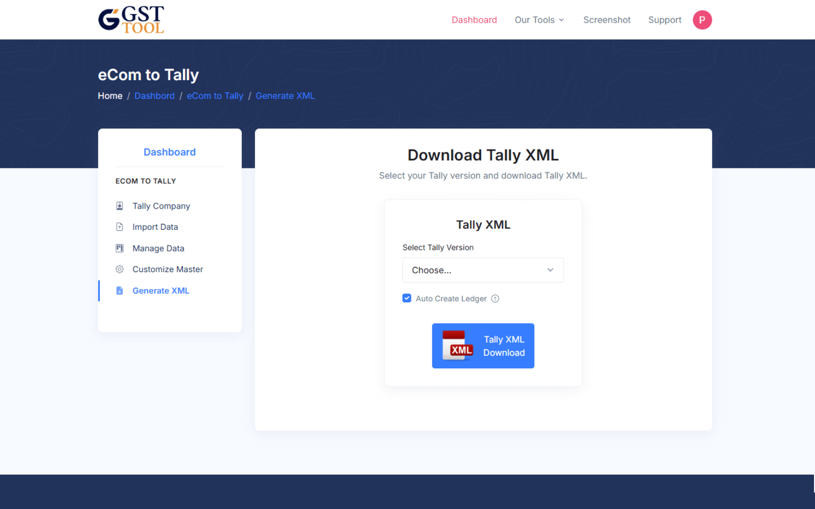 download tally xml