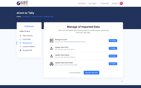 manage data