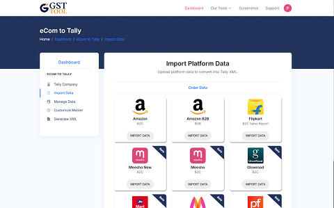 upload platform data